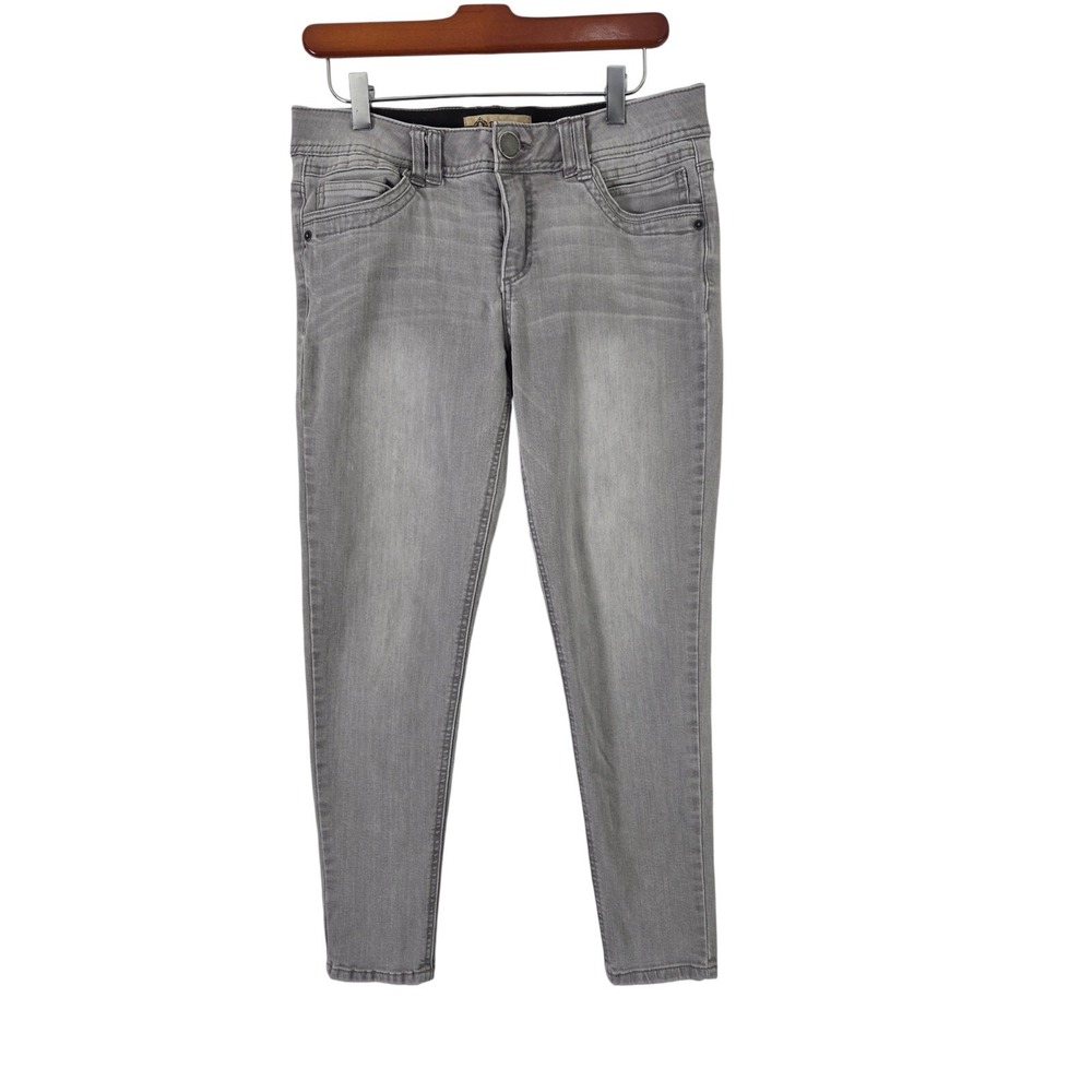 Democracy "Ab Technology"‎ Jeans 6 Womens Gray Stretch Waist Skinny Leg Mid Rise